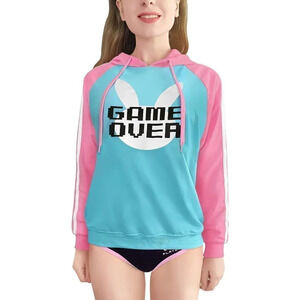 Littleforbig Women's Bunnywatch  Cosplay Gaming Casual Long Sleeve Hoodie Jacket